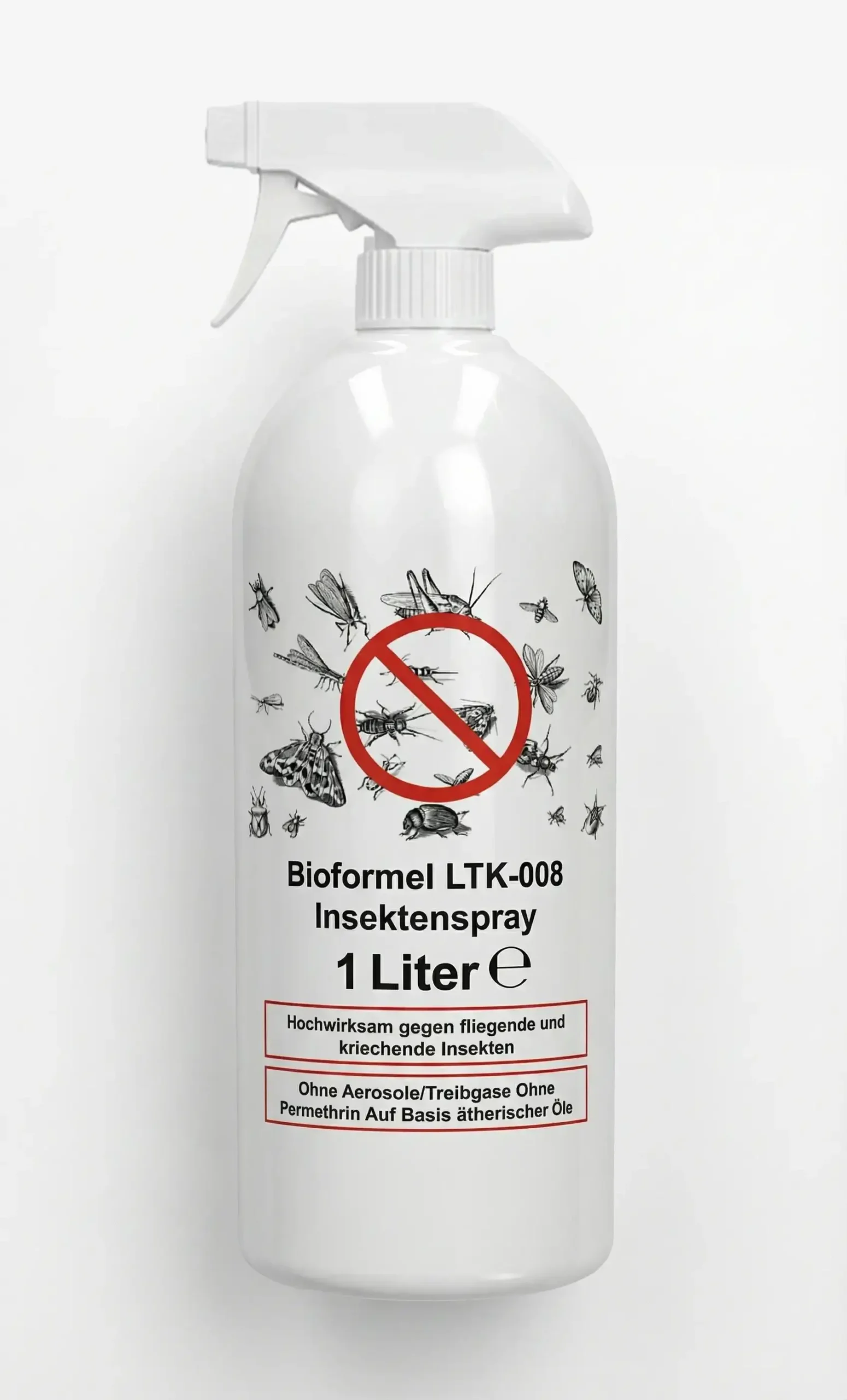 Insektenschutzspray in weißer Flasche als Private Label